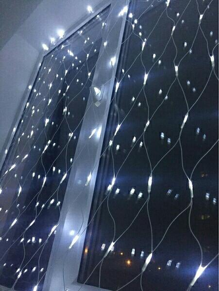 Светодиодная гирлянда Сетка Белая 2*2 м