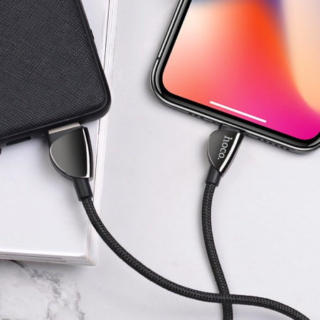 Кабель Hoco U62, lightning, 1.2 м, черный