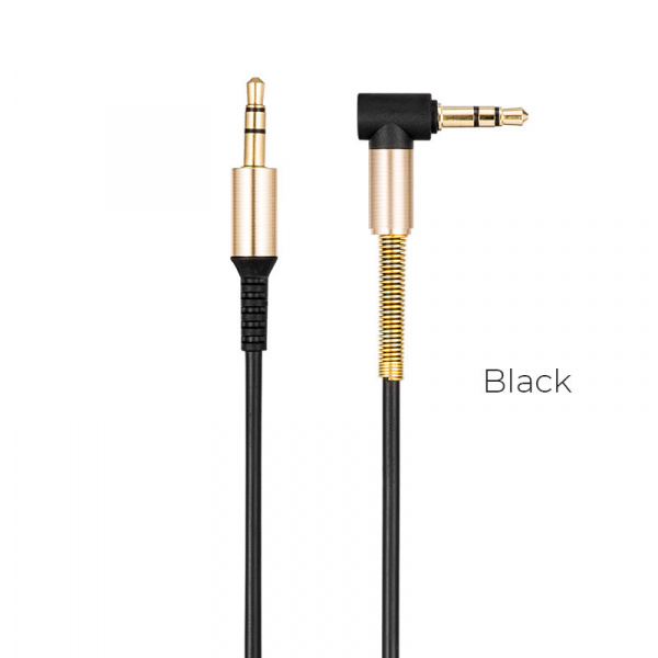 Кабель Hoco UPA02 Spring Audio, 3.5 AUX mini jack 3.5 mm, черный
