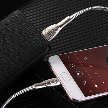 Кабель Hoco U52 Bright USB - micro USB, 1.2 м серый