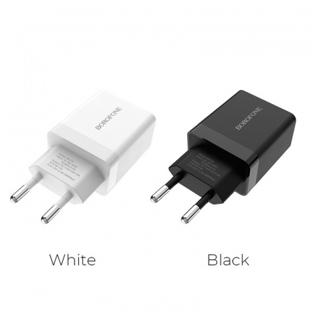 Сетевое зарядное устройство Borofone BA17A QC3.0, 1 USB, Quick Charge 3.0, черный