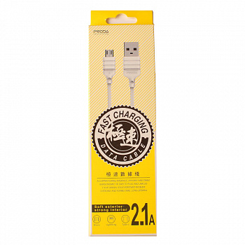 Кабель Proda PD-B15m USB - micro USB, белый