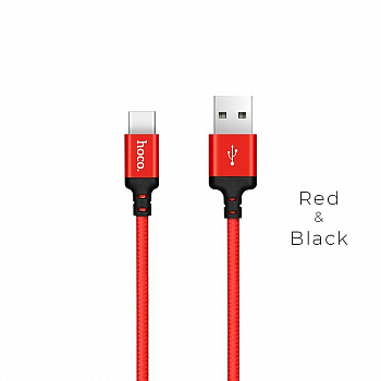 Кабель Hoco X14, USB - USB Type-C, 1 м, красно-белый