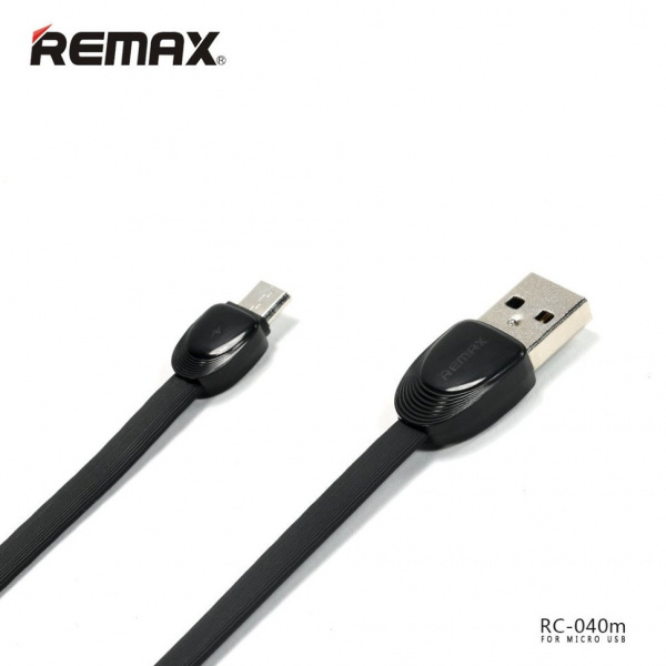 Кабель Remax Shell RC 040m USB - micro USB, черный
