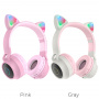 Беспроводные наушники HOCO W27 Cat ear, Bluetooth, 300 мАч, серый, TF, AUX