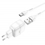 Зарядное устройство HOCO C77A Highway, 2.4A, белый, кабель Type-C