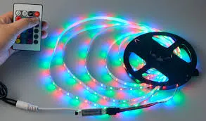 Светодиодная уличная многоцветная лента-гирлянда ELK-BLEDOMA RGB led с пультом 15 м