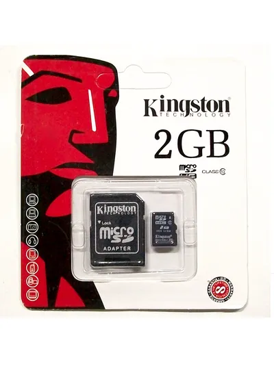 Карта памяти Kingston 2 Gb с адаптером