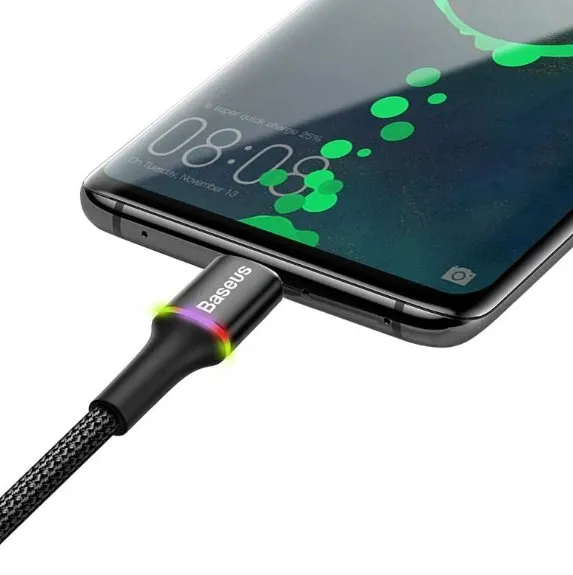 Кабель Baseus CALGH-B01 QC 3.0, lightning, 1 м, Quick charge 3.0, черный