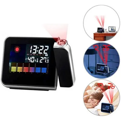 Часы метеостанция с проектором Color Screen Calendar DS 8190 