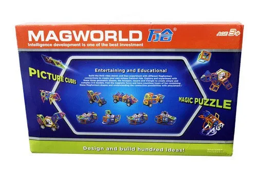 Магнитный конструктор Wanhe MagWorld 91 деталь